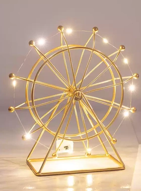 简约现代客厅电视柜酒柜装饰品摆件创意旋转摩天轮办公室桌面摆设