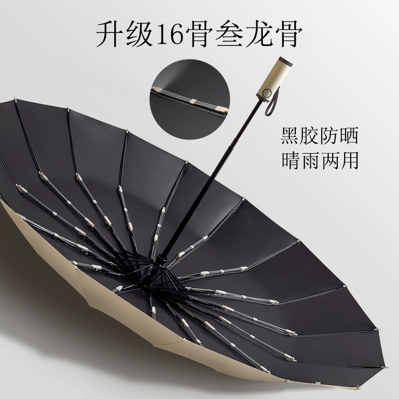 16骨3龍骨加固全自動折疊晴雨傘