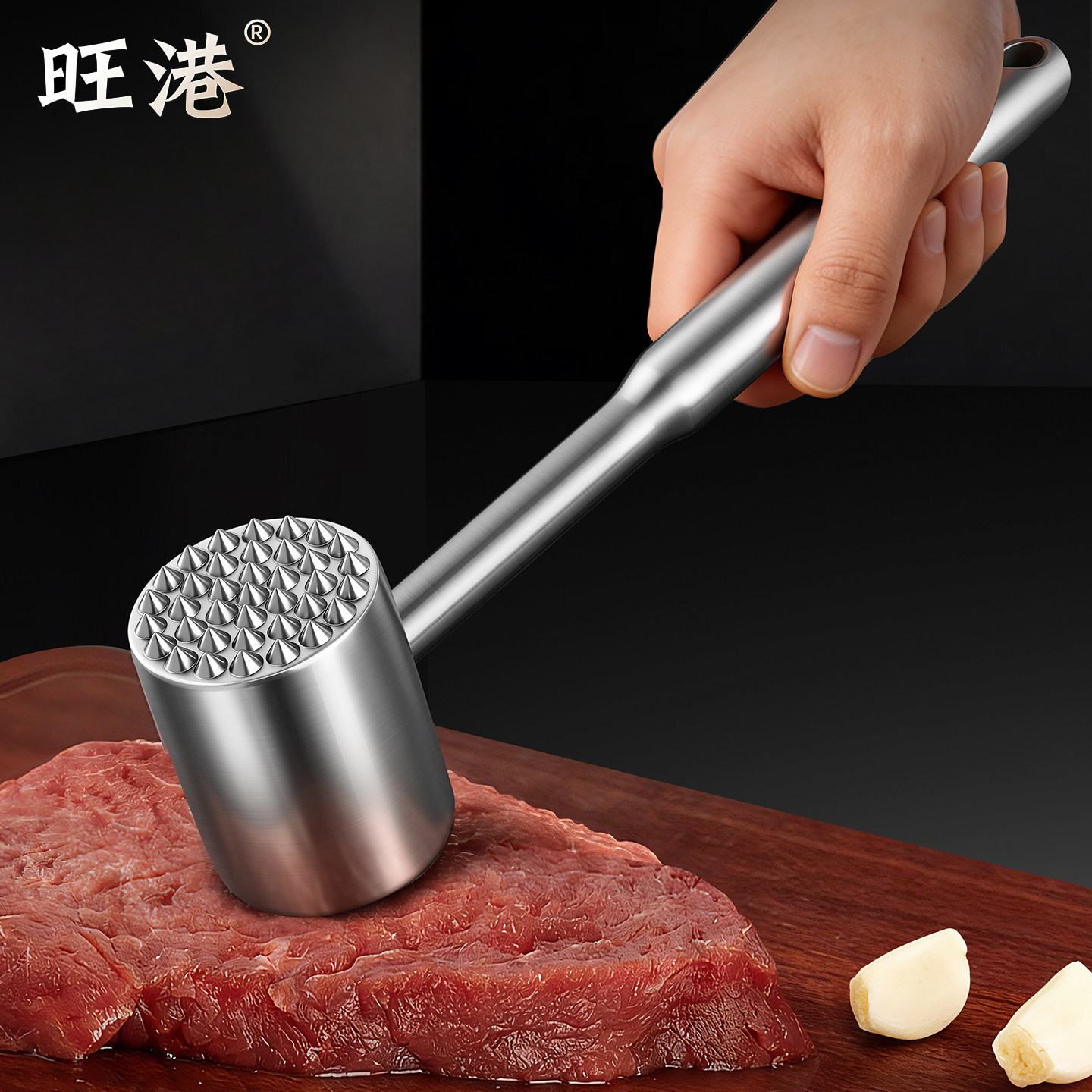 304不锈钢敲肉锤松肉锤家用肉锤敲打工具敲打断筋锤子牛排专用锤