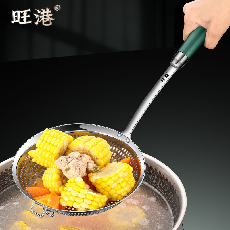 旺港漏勺双挂钩设计，释放双手图片