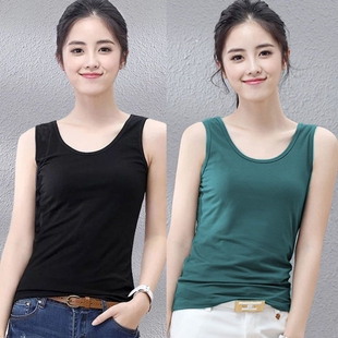 大码 打底上衣内搭200斤 吊带背心女外穿胖mm宽松网红爆款