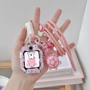 适用小天才W2123AC儿童电话手表表带Z8A挂脖绳Z7S Z6pro保护壳套