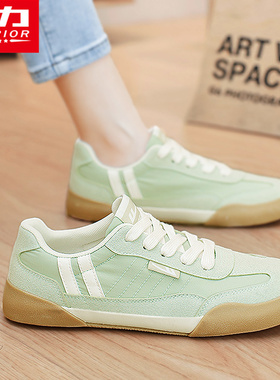 回力帆布鞋女夏季2026新款绿色软底休闲鞋小众德训鞋运动阿甘板鞋