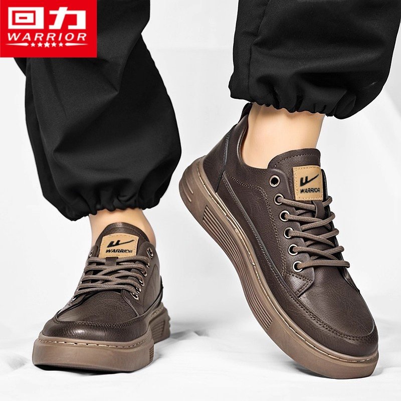 回力男鞋冬季潮流休闲板鞋系带软底复古低帮工作防水皮面男士潮鞋,流行男鞋,休闲板鞋,淘宝优惠券,粉丝福利购,淘宝优惠卷