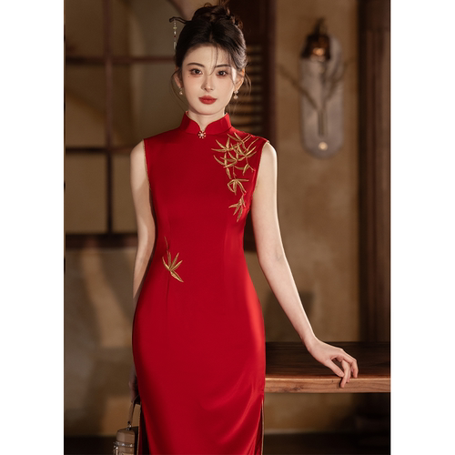 旗袍女敬酒服新娘2026新款红色