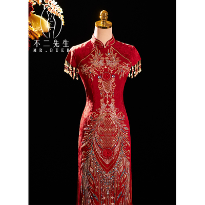 不二先生旗袍敬酒服2025新款新娘