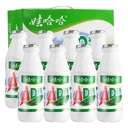 娃哈哈AD钙奶220ml*24大瓶整箱酸奶营养早餐饮料饮品儿童牛奶零食