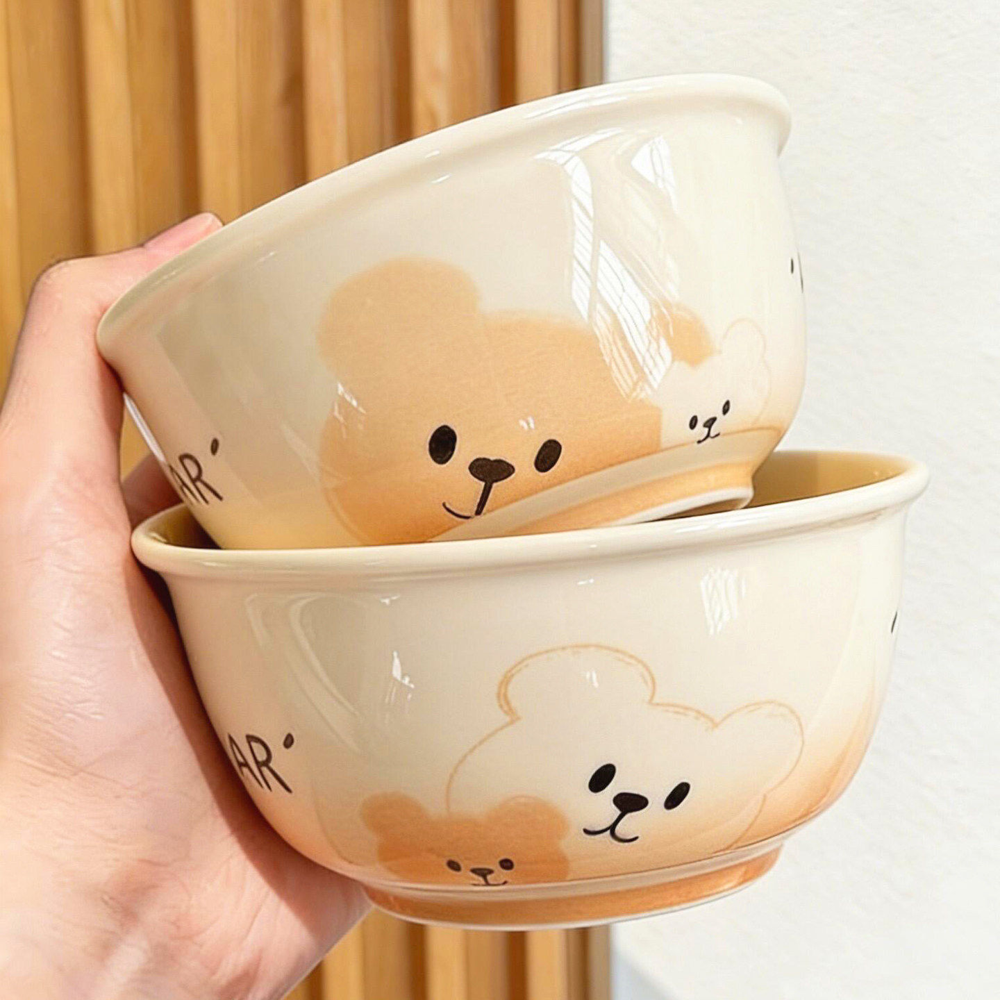 汤碗盘子碗碟套装呆萌熊可爱陶瓷饭碗家用2026新款高颜值碗盘餐具,餐饮具,碗,淘宝优惠券,粉丝福利购,淘宝优惠卷