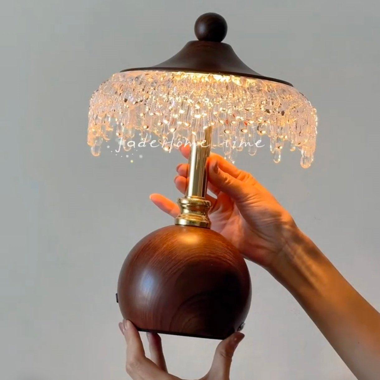 客厅桌面水滴装饰灯中古风台灯氛围感卧室牀头灯轻奢高级感小夜灯