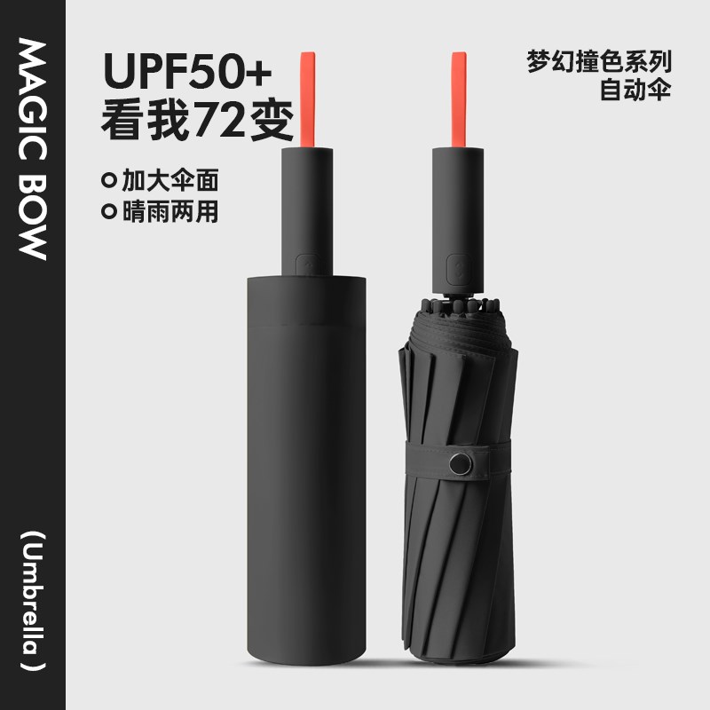 防回弹全自动雨伞车载男抗风大号女晴雨两用节节收防晒折叠遮阳伞