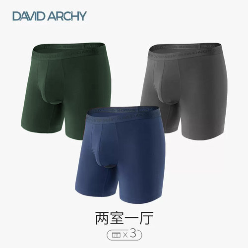 davidarchy枪弹分离内裤男士精索静脉阴囊托曲张干爽透气加长平角