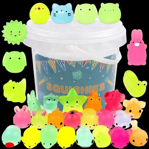 12/24 PCS for Kids Animals Toys Glow in The Dark Party Favor