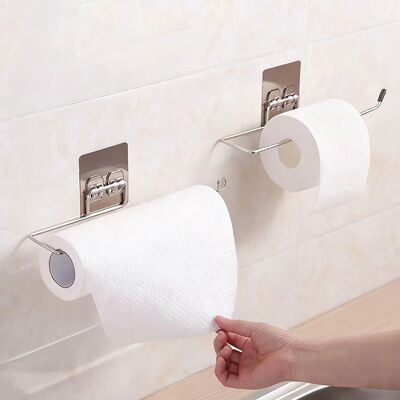 1pc/2pcs hanging kitchen and bathroom tissue rack roll paper