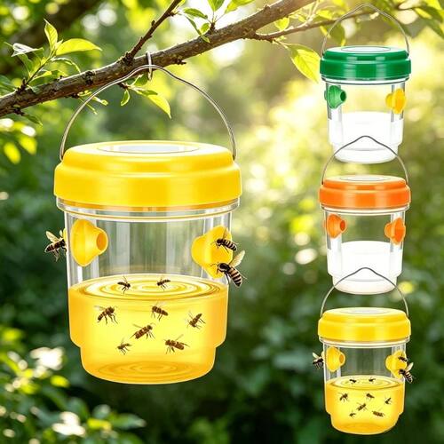 Clear Plastic Insect Trap with Lid, Transparent Fly Catcher