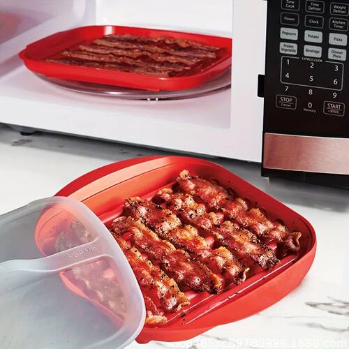 1pc Microwave Bacon Maker Microwavable Bacon Grill, Bacon Tr