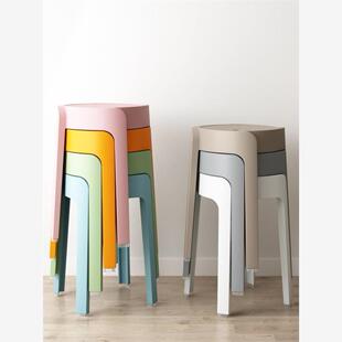 Plastic stools, household chairs塑料凳子家用可叠放圆凳椅子