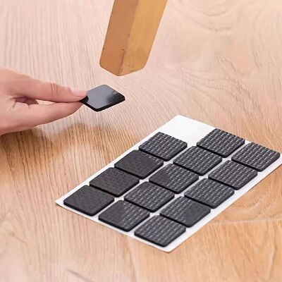 30pcs Black Thick Table and Chair Foot Pads, Scratch Resista