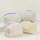 Organizer Makeup Floral Storage Puffy Quilted Bag Flower