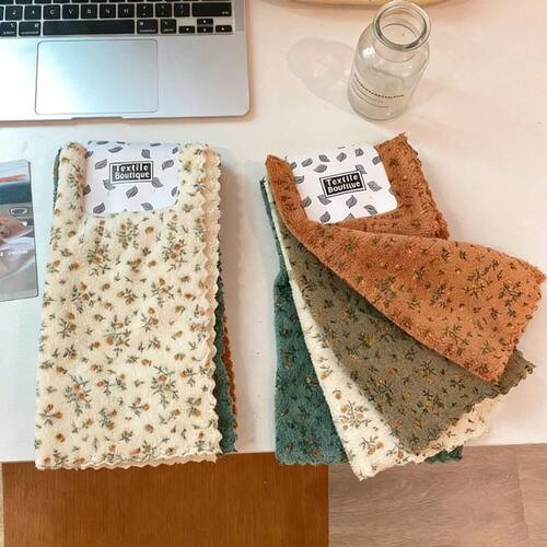 4Pcs/bag Floral Towel, Soft and Breathable, Suitable for Bat