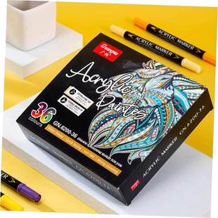 acrylic painter marker丙烯马克笔双头水性软头不透色叠色