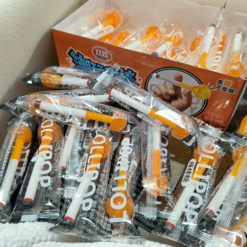 网红爆款创意烟杆棒棒糖趣味便宜创意网红水果味糖果学生搞笑零食