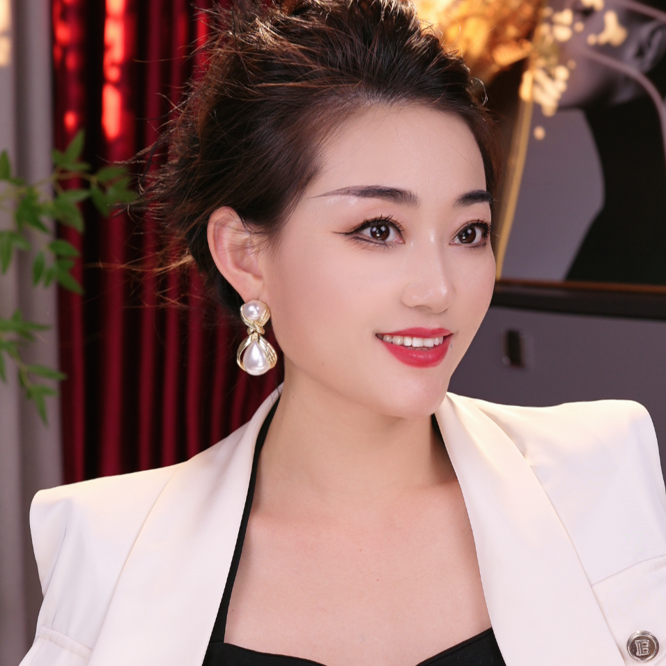 naingirl法式气质优雅珍珠耳环女925银针水滴形耳坠高级感e3027