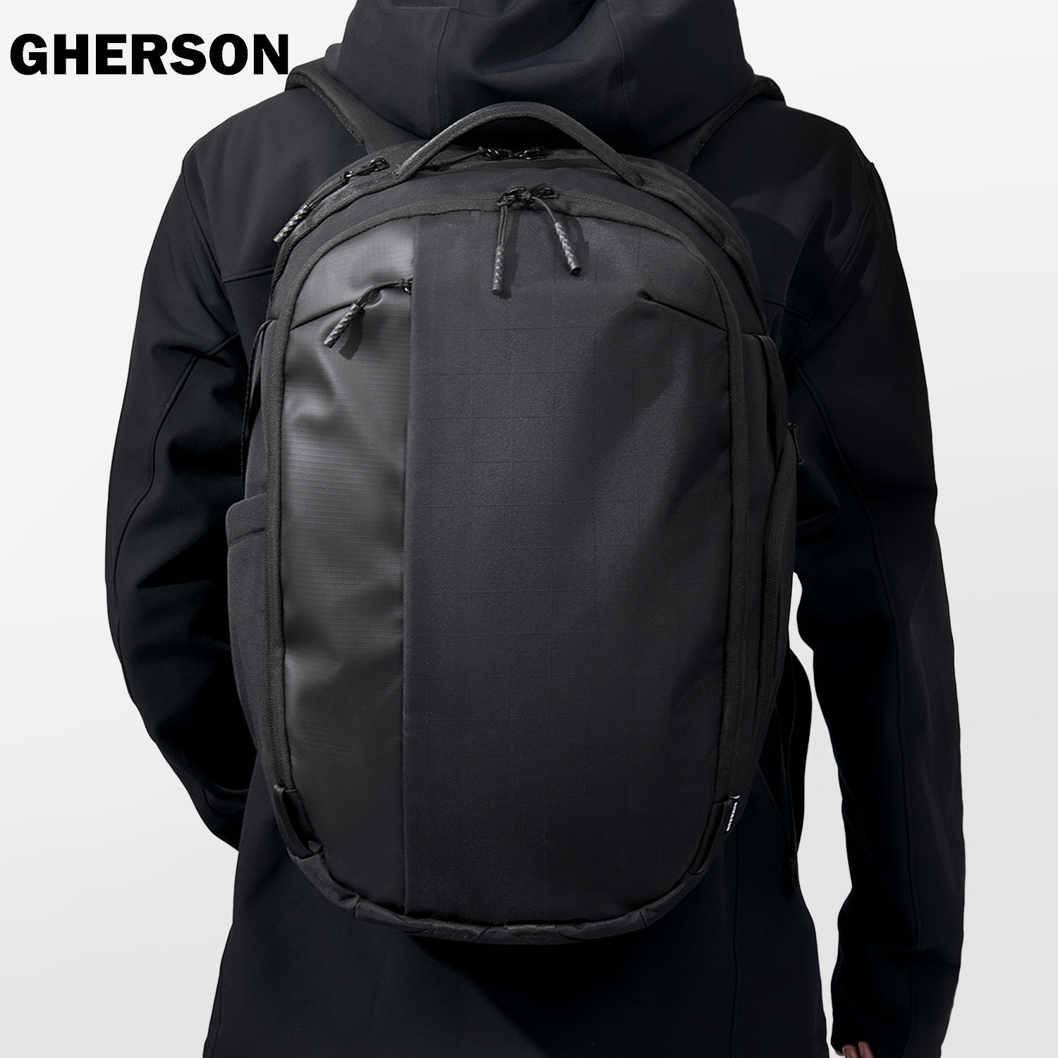 GHERSON佳森轻便通勤户外双肩包大容量旅行背包书包电脑男士防水