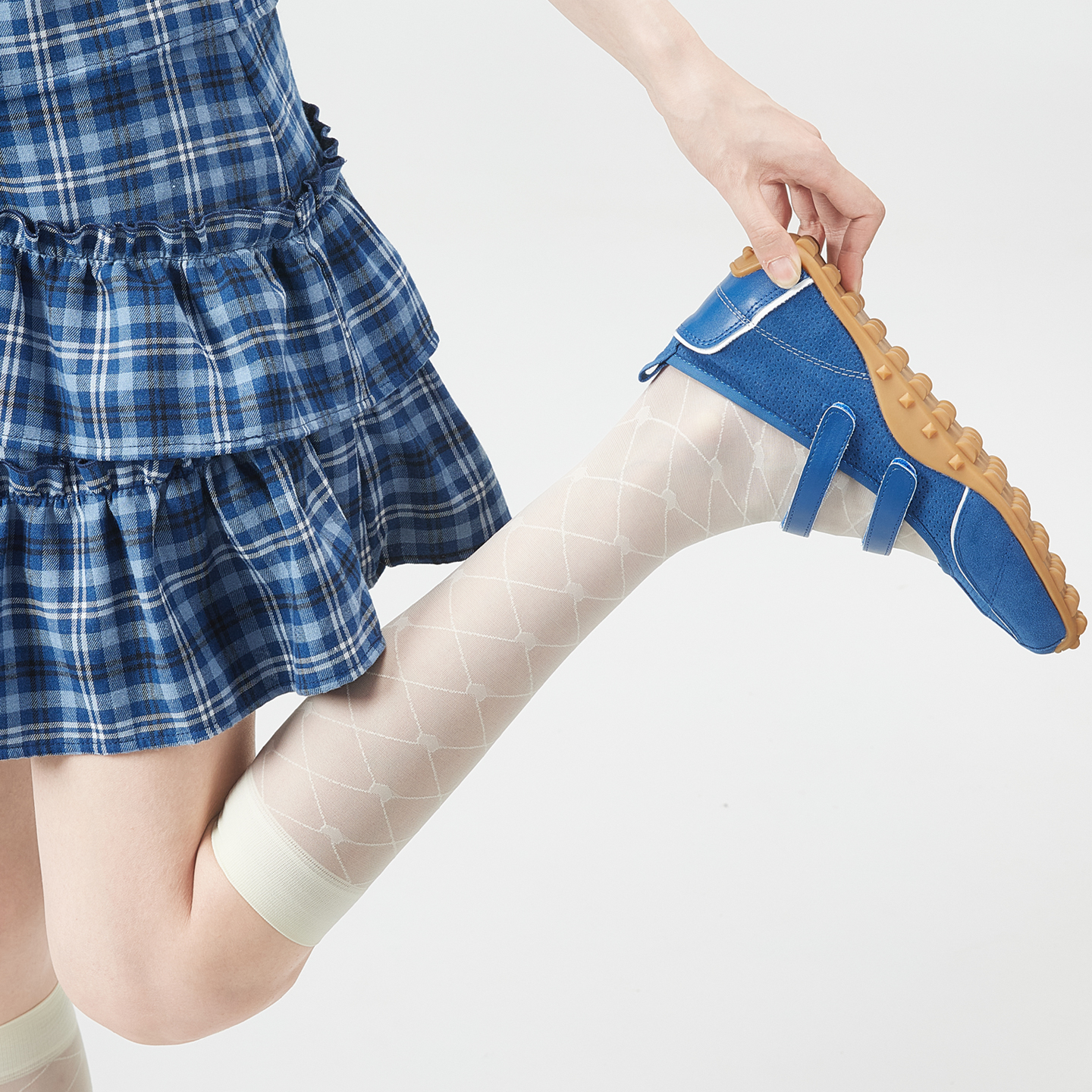 白色小腿袜子女半截中筒夏季薄款