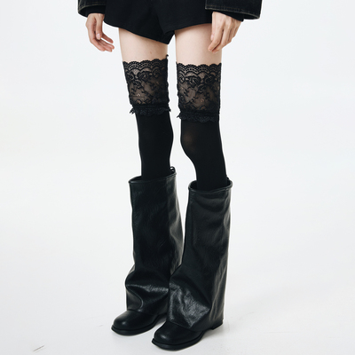蕾丝花边过膝袜子女jk长筒大腿袜