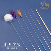 打耳朵鹅毛棒采耳工具套装 专业音针马尾鸡毛棒挖耳勺掏耳毛毛神器