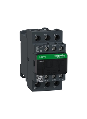 施耐德TeSysD交流接触器 25A 1NO+1NC 24VDC LC1D25BDC