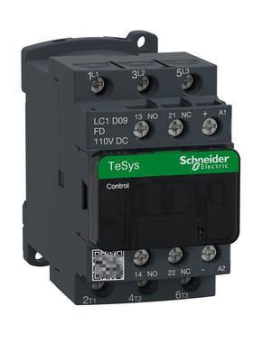 施耐德TeSysD交流接触器直流线圈,9A,110VDC;LC1D09FDC