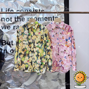 国内代购衣播26年春BDT1CD1345宽松通勤衬衣晕染印花衬衫蜡象花卉