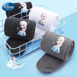 迪士尼连裤 秋冬棉小女孩可爱加绒加厚冬打底袜儿童 袜女针织打底裤