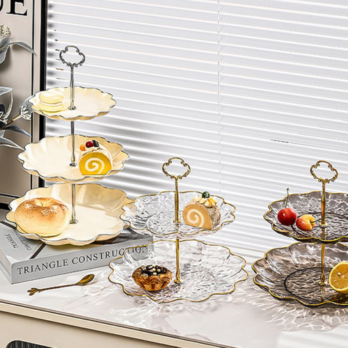 檀芸沁透明塑料甜品架子零食盘