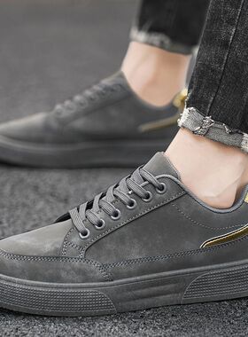 回力纯黑色男鞋春季新款百搭厨房防滑休闲板鞋男士运动百搭工作鞋