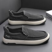 透气鞋 男款 小众防滑帆布鞋 春季 软底休闲鞋 新款 男士 回力男鞋 懒人鞋