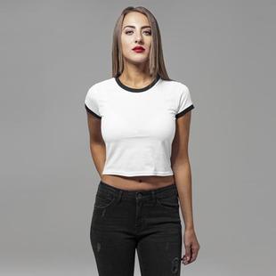 solid sleeve cuffs fit Womens slim color contrast short