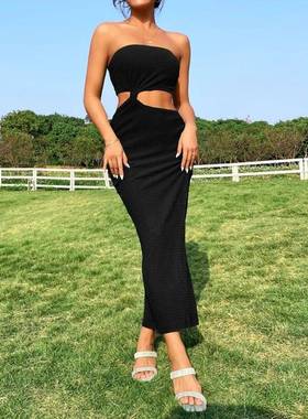 cryptographic  summer spaghetti strap halter sexy backless