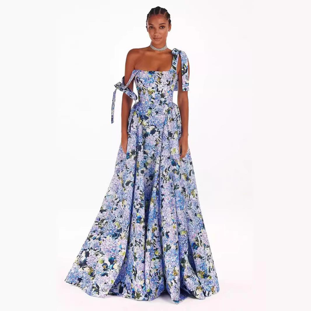 long womens three-dimensional fairy evening tailoring