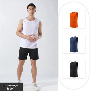 quick drying vest Mens round thin sleeveless neck summer