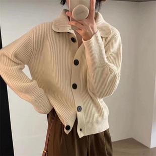 color sweater loose coat solid knitted top temperament