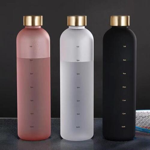 BPA Free Water Cup Outdoors Sports Water Bottle Frosted Plas