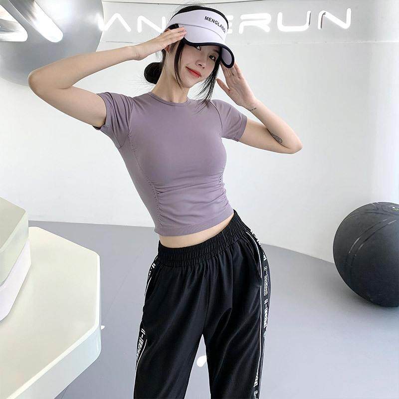 tops training stretch clothes fitness running T-shirt slim