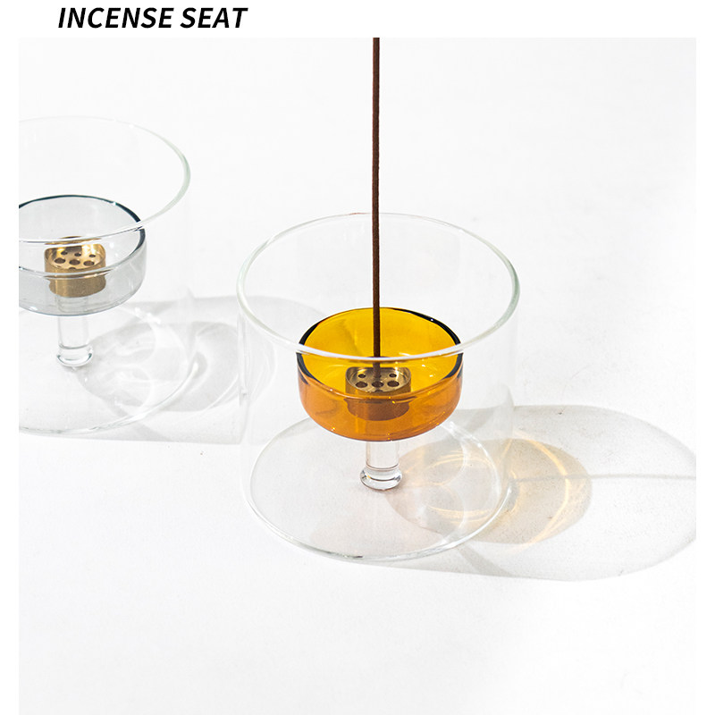 小众玻璃线香香插底座香盘家居室内简约创意桌面摆件香托香炉礼物,家居饰品,香托/香盘/香座/香插,淘宝优惠券,粉丝福利购,淘宝优惠卷