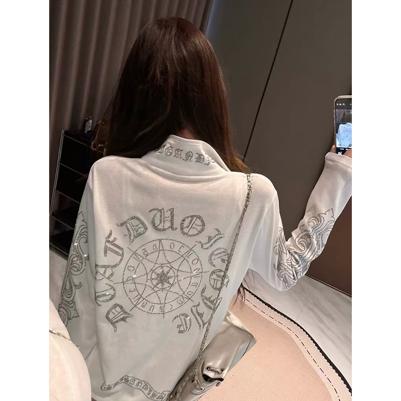 欧货开衫烫钻防晒衣外套女夏薄款图片