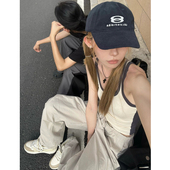 美式 辣妹上衣 内搭设计感小众别致独特短款 复古无袖 吊带背心女夏季