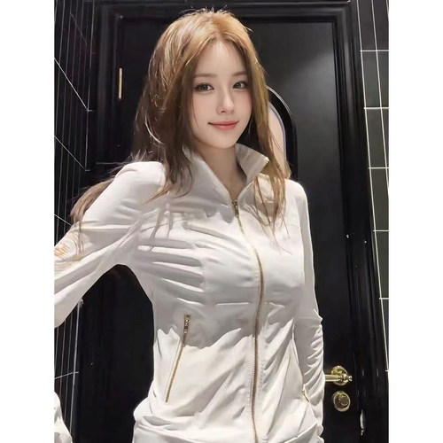 立领拉链修身防晒衣外套女上衣服