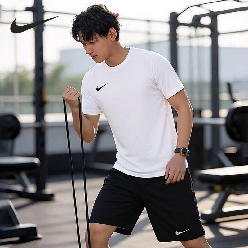 Nike耐克运动套装速干两件套男士夏季短袖短裤休闲运动服官方正品