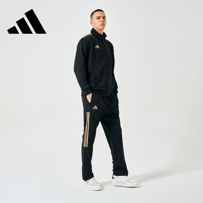 ADIDAS阿迪达斯运动套装男2025年秋季新品三条纹立领夹克长裤套装